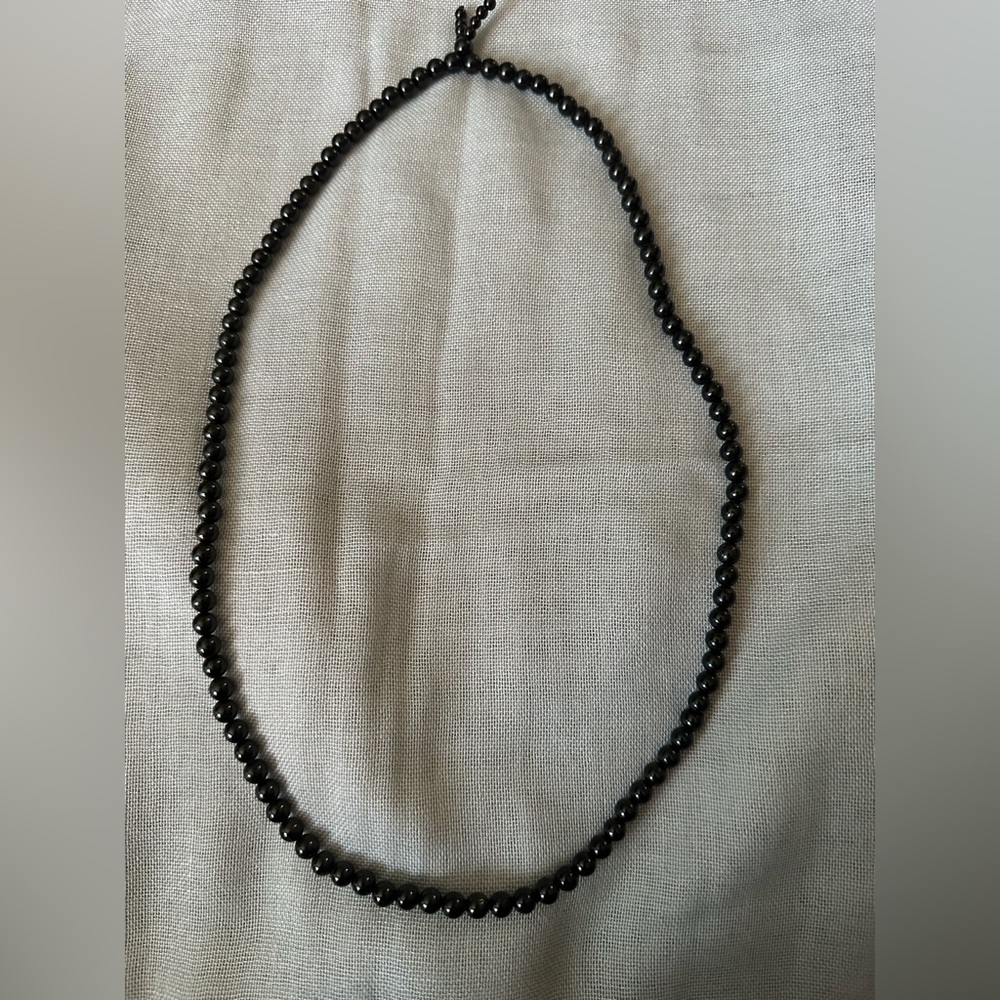 Black Onyx Bead Necklace